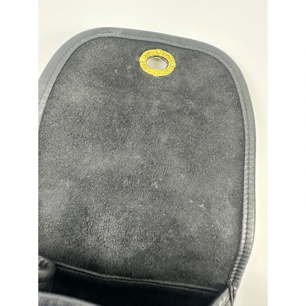 Coach Vintage Leather Mini Backpack 9960 Black Turnlock Flap Buckles Small 90s